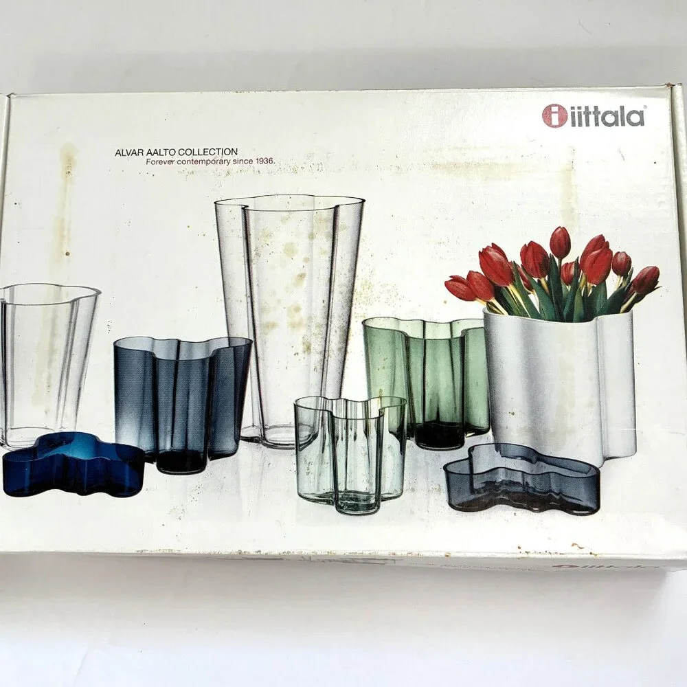 iittala Alvar Aalto Collection Glass Bowls - Set of 2 - NEW - Picture 8 of 8